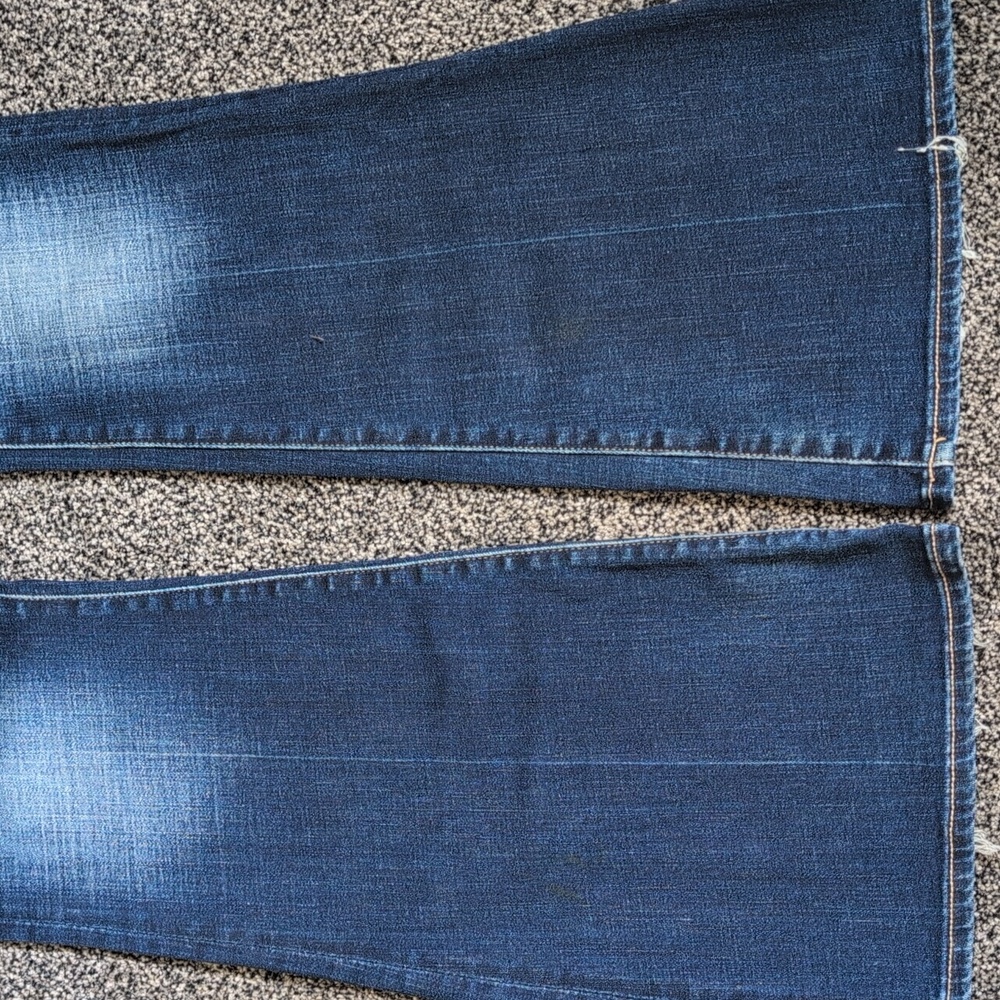 Buckle Black Blue Denim Flare Jeans 25x34 - Picture 13 of 14